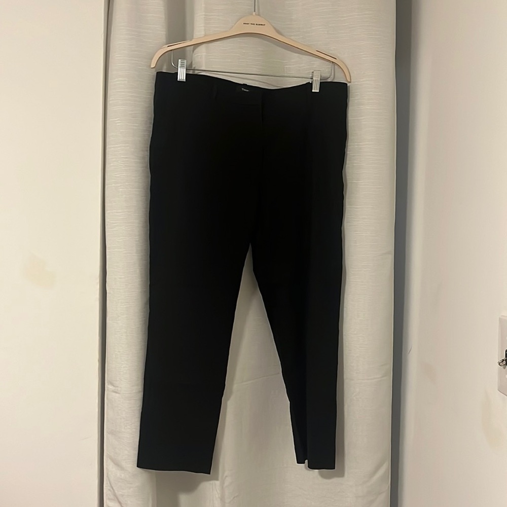 Black Linen Theory Work Pants size 14